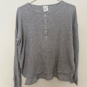 Aerie Gray Button Down Shirt